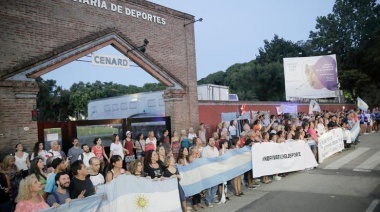 Un abrazo al Cenard: la manifestación del mundo del deporte que se hizo escuchar