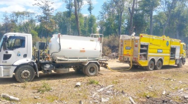 Río Grande sigue acompañando y colaborando en el combate del incendio forestal