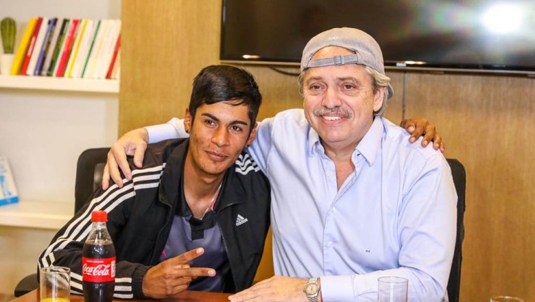 Alberto Fernández recibió a Brian, el presidente de mesa discriminado por su ropa