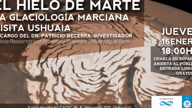 "El Hielo de Marte":  charla abierta en la sede del CADIC