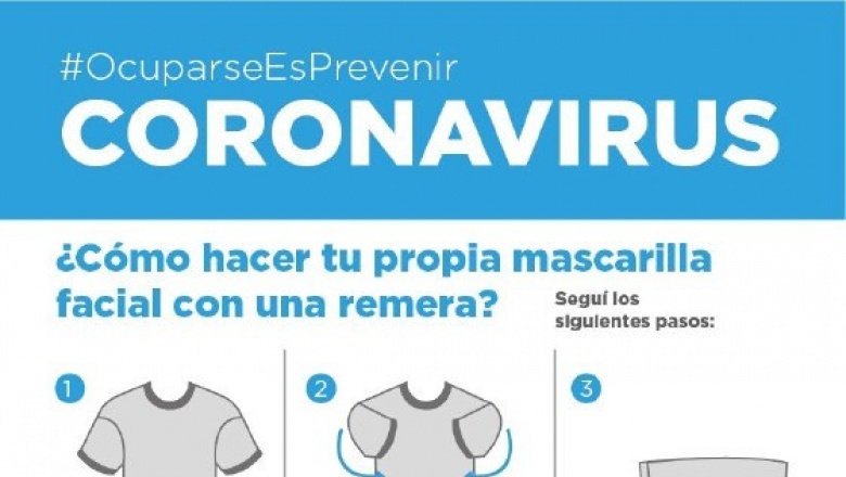 La Municipalidad explica como hacer mascarillas caseras