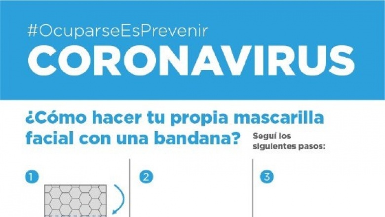 La Municipalidad explica como hacer mascarillas caseras