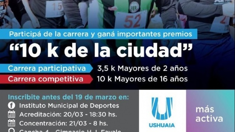 La Municipalidad invita a la carrera  "10k de la ciudad"