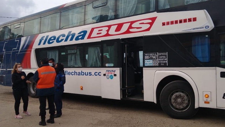 25 pasajeros de un colectivo que había salido de Ushuaia dieron positivo para COVID19 en un control en Santa Cruz