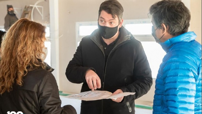 El intendente Perez y el senador Rodríguez recorrieron obras en curso