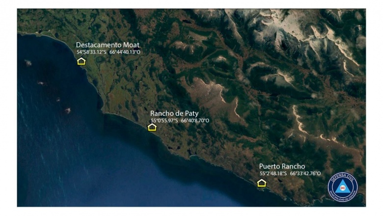 Defensa Civil Municipal y la Armada Argentina reabastecieron la costa sur de Península Mitre