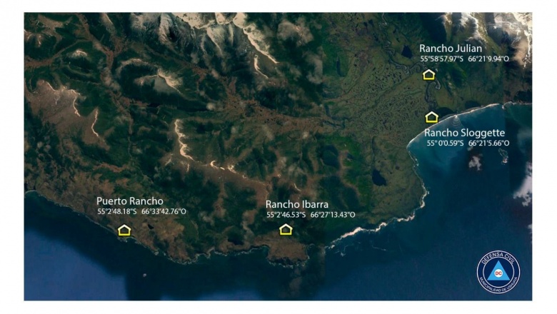 Defensa Civil Municipal y la Armada Argentina reabastecieron la costa sur de Península Mitre