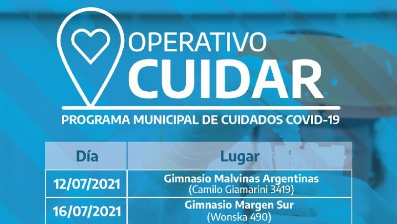 Operativo Cuidar: Cronograma para esta semana