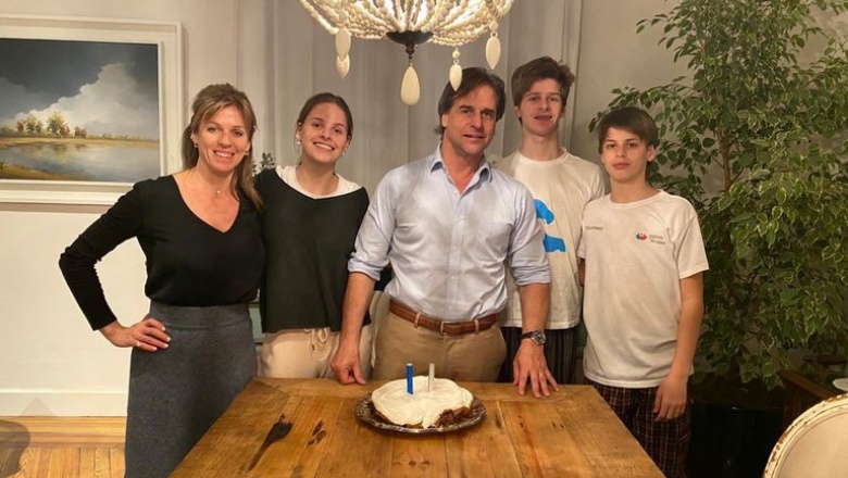 El cumpleaños de Lacalle Pou: Cena con los hijos y dos bondiolas