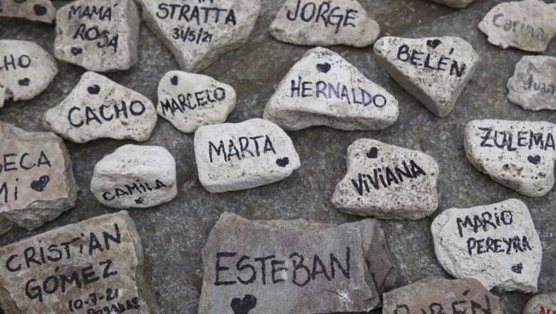 Marcha de las piedras por las víctimas del Covid-19 en la Argentina
