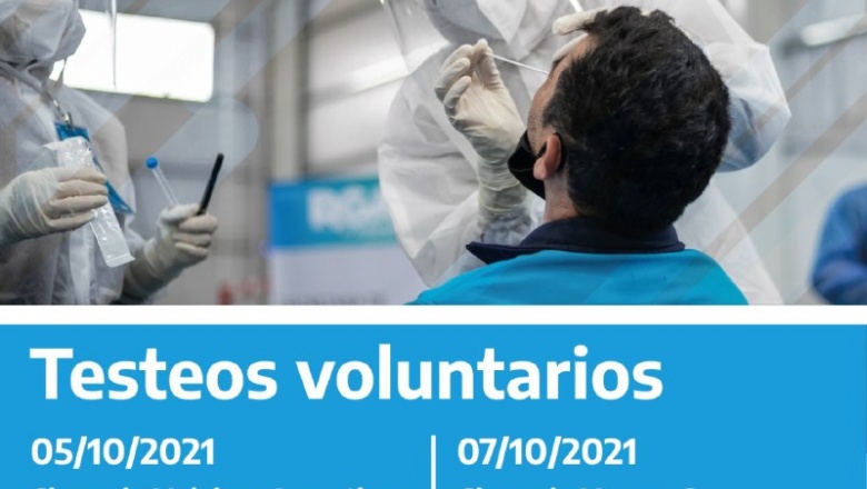 "Cuidar": Cronograma de testeos voluntarios para esta semana