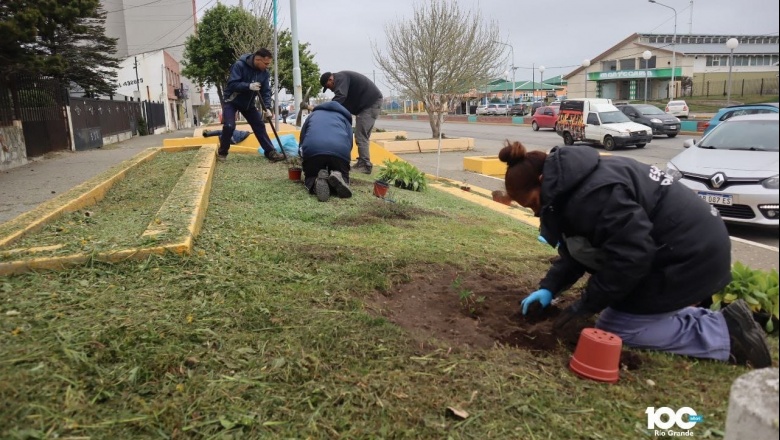 Intenso trabajo de embellecimiento en la ciudad de Río Grande