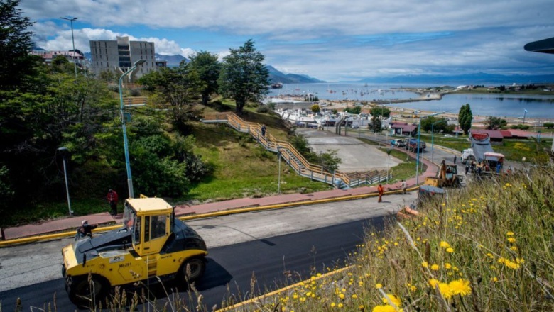 Con la repavimentación de San Martín se completa una fuerte puesta en valor de la zona céntrica de Ushuaia
