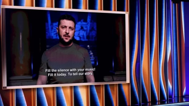 "Apoyen a Ucrania de cualquier manera pero no con silencio": El potente mensaje de Zelensky durante los premios de la música de EE.UU.