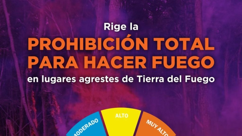 La Municipalidad de Ushuaia recuerda la prohibición total de hacer fuego en zonas agrestes
