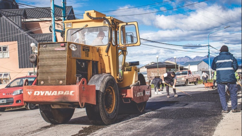 Se repavimentó un sector de Avenida Alem