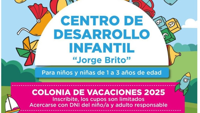 Abren inscripciones a la Colonia de Vacaciones del Centro Jorge Brito