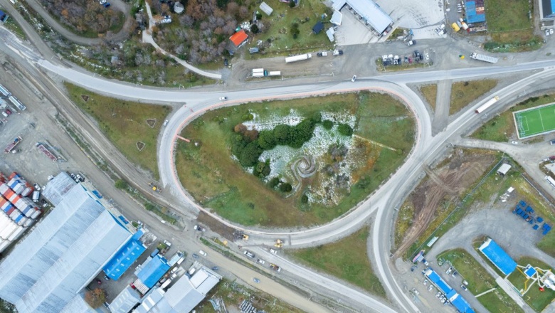 Iniciaron los trabajos de pavimentación en el ingreso a Ushuaia y la rotonda del Indio