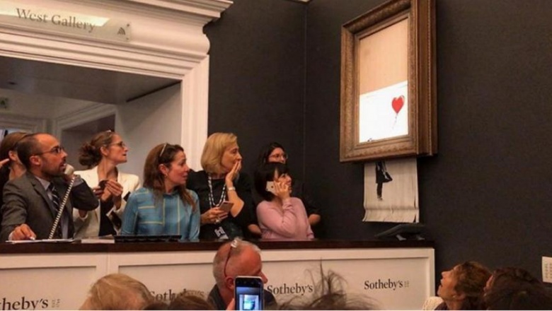 Banksy explica cómo se autodestruyó su cuadro tras venderse por un millón de dólares