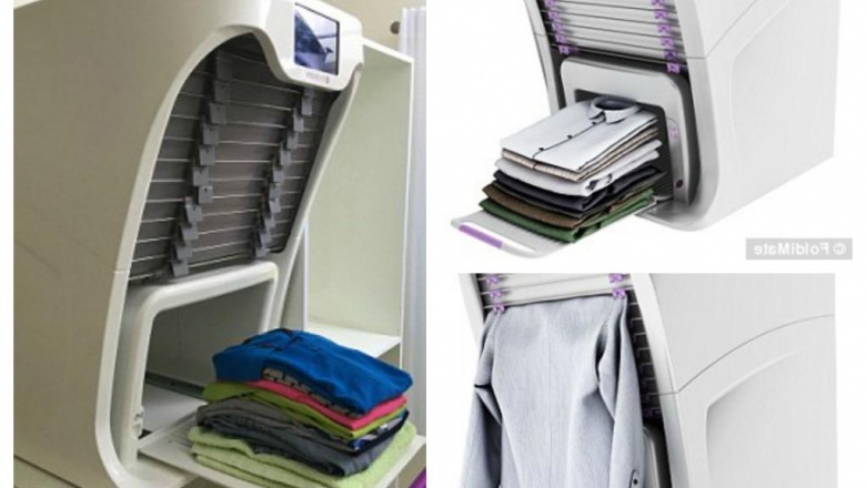 Cómo es la maquina que plancha, dobla y perfuma la ropa en 4 segundos