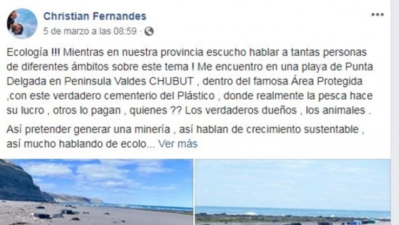 Denuncian que las playas de Península Valdés son un cementerio de plásticos