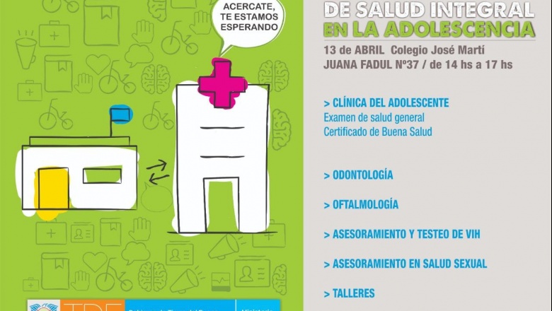 Salud Provincial llevará a cabo una Jornada de Salud Integral en la Adolescencia.