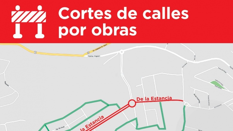 El lunes se cortará el tránsito en la rotonda de calle De la Estancia que accede al Paseo de la Mujer