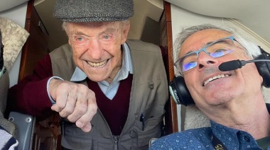Fue piloto de cazas en la Segunda Guerra y, a los 104 años, volvió a volar junto al único piloto veterano de Malvinas aún activo