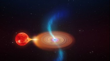 El misterio del agujero negro tambaleante que dispara "balas" de plasma y arrastra el espacio-tiempo