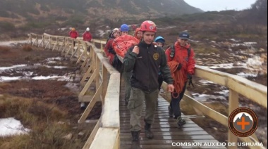 Una mujer fue rescatada en la senda de Laguna Esmeralda