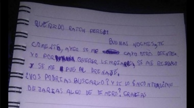 La tierna carta al Ratón Pérez de un nene que se le cayó un diente y lo perdió