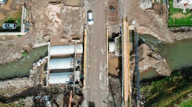 La obra del puente sobre el Arroyo Grande esta próxima a finalizar