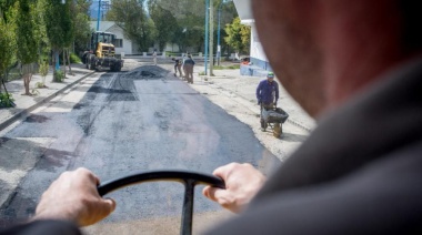 Repavimentaron la calle Rivadavia entre Magallanes y Bouchard