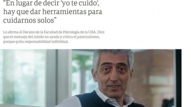 Gorbacz cruzó al decano de psicología de la UBA por sus opiniones sobre la cuarentena y la salud mental