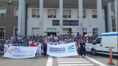 Residentes del Posadas se plegaron al reclamo del Garrahan