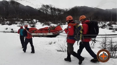 Rescate de una mujer lesionada en Laguna Esmeralda