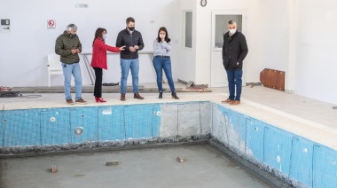 Martín Perez supervisó la reconstrucción de la pileta terapéutica del "Mamá Margarita"