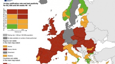 El Centro Europeo de Control de Enfermedades publicó el primer mapa de restricciones de viaje por el coronavirus: más de la mitad de los países tienen riesgo máximo