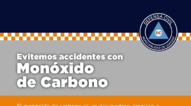 Recuerdan las medidas preventivas para evitar intoxicaciones con monóxido de carbono