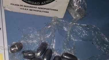 Detenido en Aeroparque por intentar transportar medio kilo de cocaína a TDF