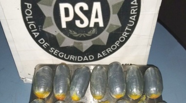 Detuvieron en Aeroparque a un pasajero con casi dos kilos de cocaína con destino a Río Grande