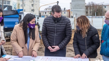 Martín Perez recorrió el inicio de obra del Centro Integral de la Mujer