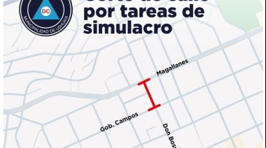 Corte de calles por simulacro de emergencia
