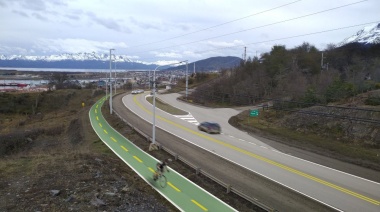 Vuoto presentó la bicisenda que conectará el acceso a Ushuaia con la rotonda del colegio Polivalente
