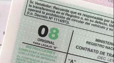 Registro Automotor: simplifican el trámite y rebajan a 1% el impuesto a las transferencias de autos
