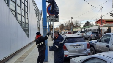 Permanente trabajo de señalamiento vial en la ciudad