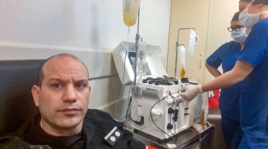 Oficial de la PSA recuperado es el primer donante de plasma en Tierra del Fuego
