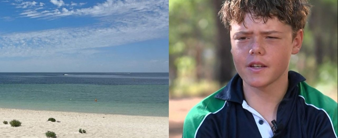 Un adolescente de 13 años nadó durante cuatro horas para salvar a su familia atrapada en el mar en Australia