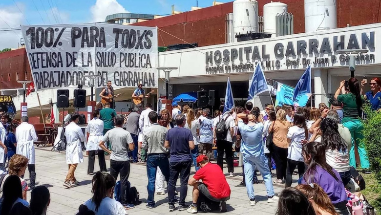 "A Milei lo vetamos en la calle": el Hospital Garrahan hace paro