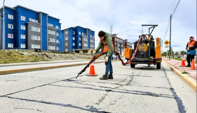 Avanzan los trabajos de mantenimiento en distintos sectores de Ushuaia